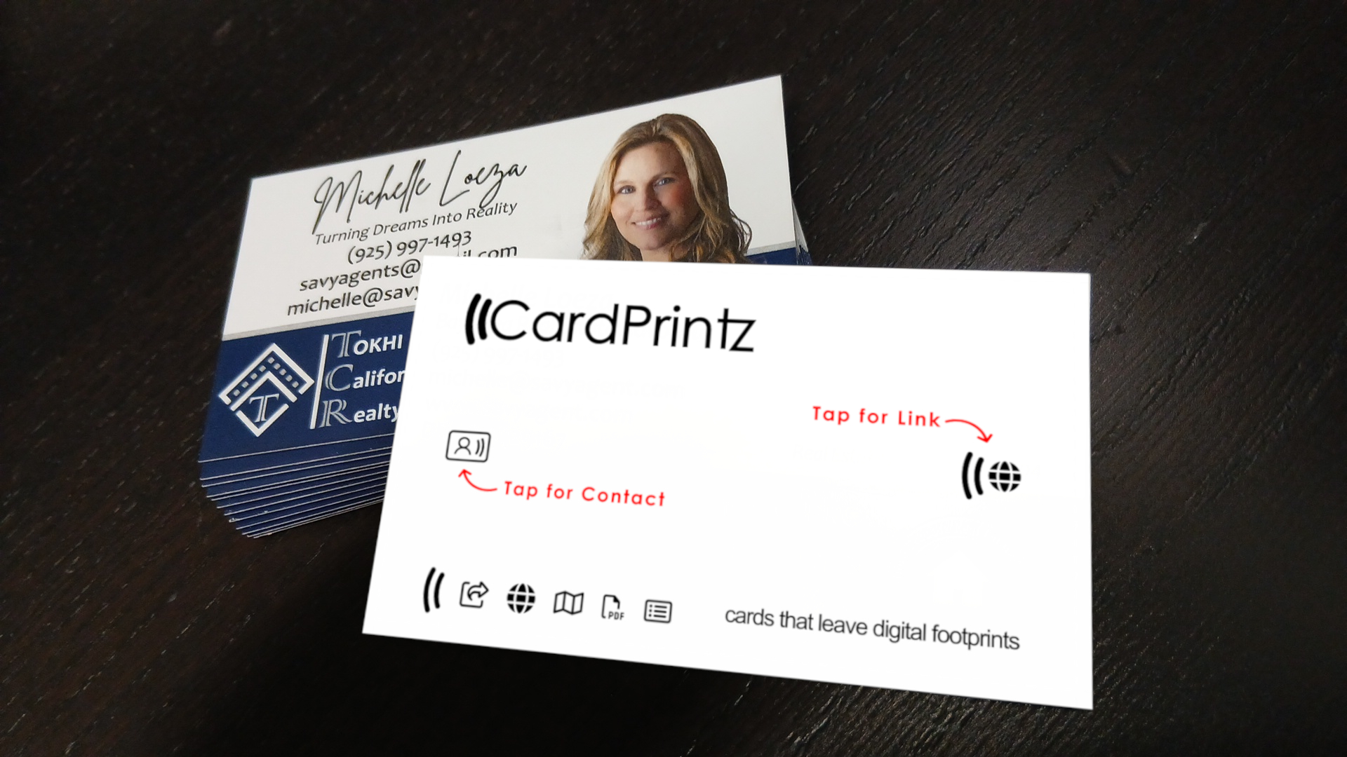 Dual-Zone Paper NFC Business Cards (QTY 100)